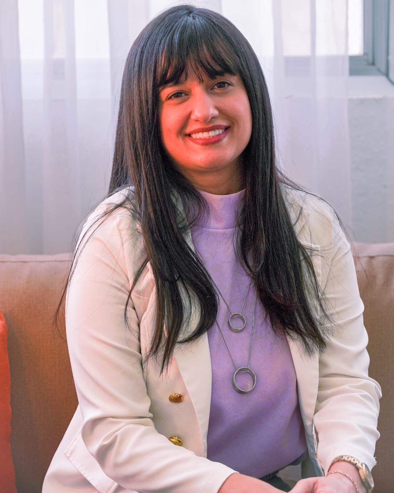 Retrato de Rafaela França sorrindo